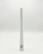 White grip cone applicator for fitting cricket bat grips