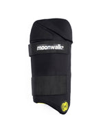 Moonwalkr cricket thigh pad in black, front view