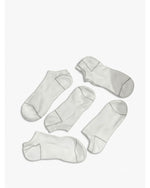 Multiple pairs of Versus Cushioned Training Ankle Socks in white.