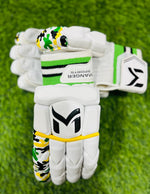 Manger Camo Edition batting gloves with camouflage design, lightweight construction, and reinforced palm for baseball or softball play.