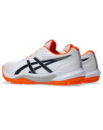 Asics Gel-Peake shoes in White/Orange, side profile view.