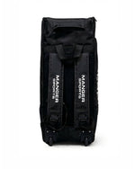 Manger X-Pro Edition premium kit bag in black and white with multiple compartments and sturdy straps.