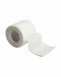 White non-woven cohesive sports bandage for wrist, finger, and hand support.