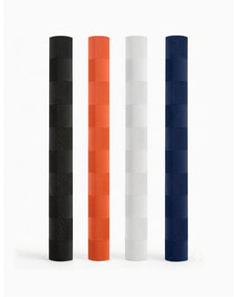 DSC Chevron colored bat grip lineup in four colors, showcasing vibrant design and textured surface for grip.