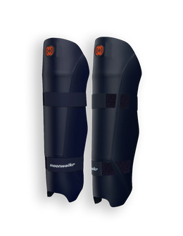 Moonwalkr wicket keeping shin guards designed for cricket, providing protection and comfort for wicket keepers.