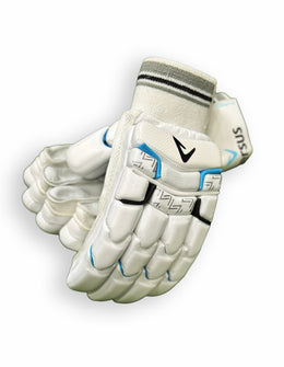 Versus V-Pro Batting Gloves shown in black with padded palms and adjustable wrist straps for enhanced grip and comfort.