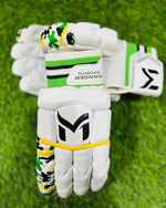 Manger Camo Edition batting gloves with camouflage design, lightweight construction, and reinforced palm.
