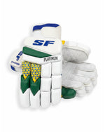 SF Platinum Batting Gloves showing padded palms and adjustable wrist straps.