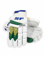 SF Platinum Batting Gloves showing padded palms and adjustable wrist straps.