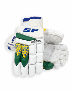 SF Platinum Batting Gloves showing padded palms and adjustable wrist straps.
