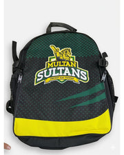PSL Shoulder Bag in Multan Sultans team colours, green and yellow design.