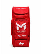 Manger X-Pro Edition premium kit bag, front view showing durable black design with multiple compartments.