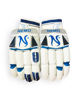 Nemo X-Pro Batting Gloves with padded palms and breathable fabric for enhanced grip and comfort during cricket batting.
