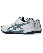 Asics Gel-Peake shoes in White/Green, side profile view.