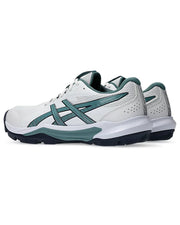 Asics Gel-Peake shoes in White/Green, side profile view.