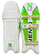 Nemo Batting Pads Ultimate with padded leg guards for cricket batting protection.