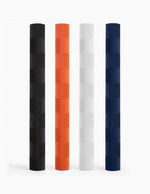 DSC Chevron colored bat grip attached to a cricket bat handle, showcasing vibrant design and textured surface for grip.