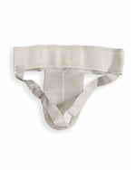 White protective jockstrap by Versus with supportive waistband.