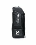 Manger X-Pro Elite coffin wheelie kit bag with sturdy handles and wheels.