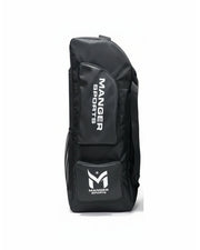 Manger X-Pro Elite coffin wheelie kit bag with sturdy handles and wheels.